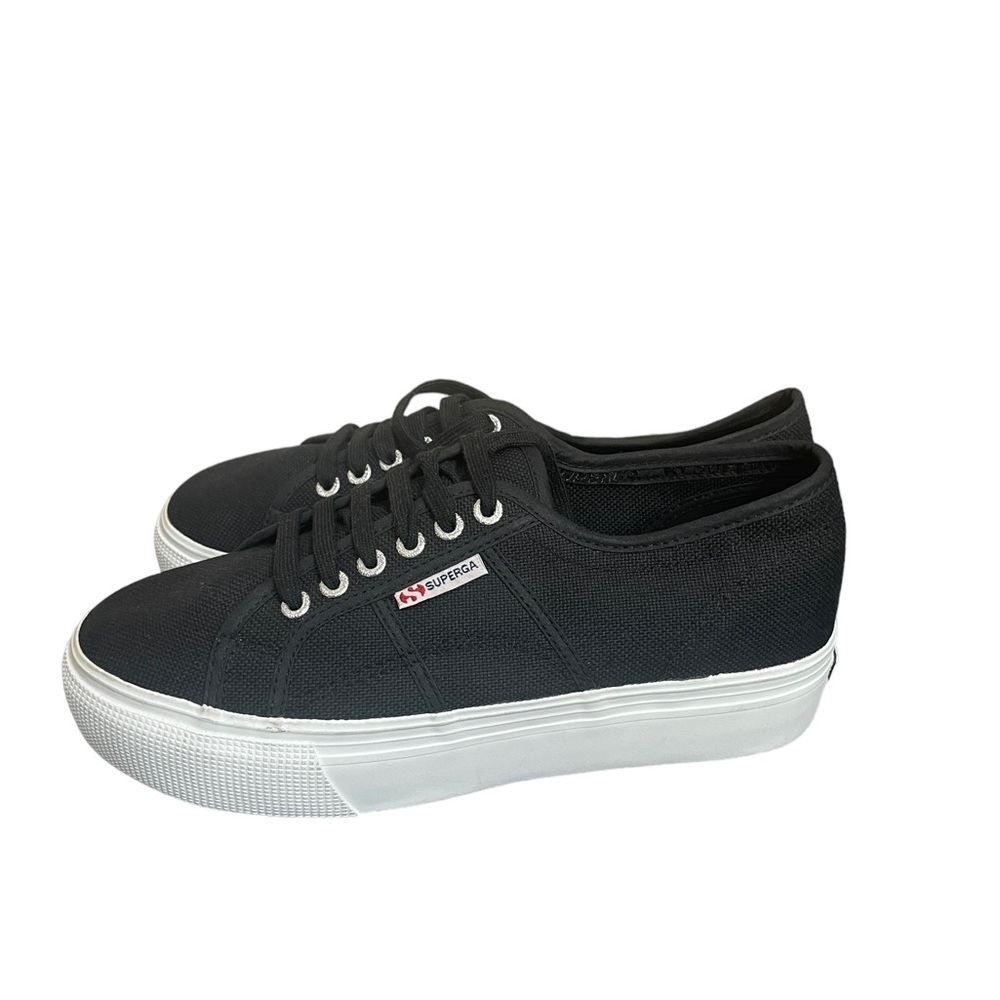 Superga 2790 Platform Sneakers - Black Size 41.5 Usa M 8.5, Usa W 10 — image 2 of 8